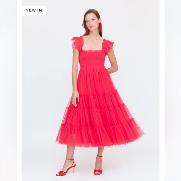 Hill House Ellie Nap Dress. Collectors Edition Red Tulle. L. NWT. - Picture 2 of 11